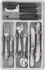 BOLLBO Expandable Cutlery Drawer Organizer – White & Gray