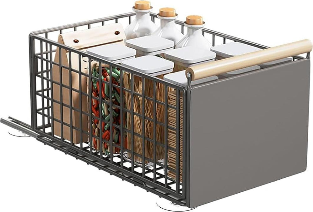 BOLLBO Pull-Out Cabinet Organizer with Wooden Handle