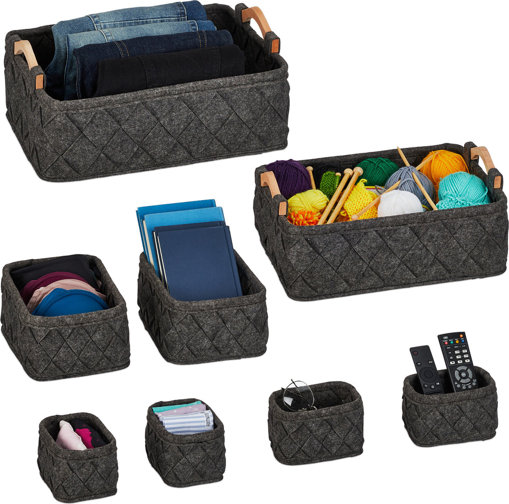 BOLLBO 8-Piece Felt Drawer Organizer Set – 4 Sizes
