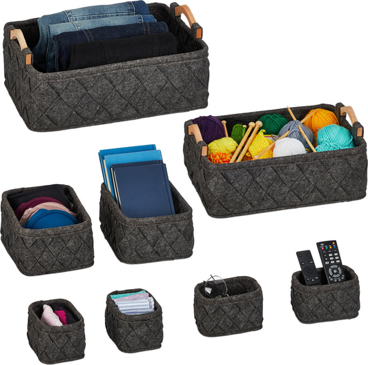 BOLLBO 8-Piece Felt Drawer Organizer Set – 4 Sizes